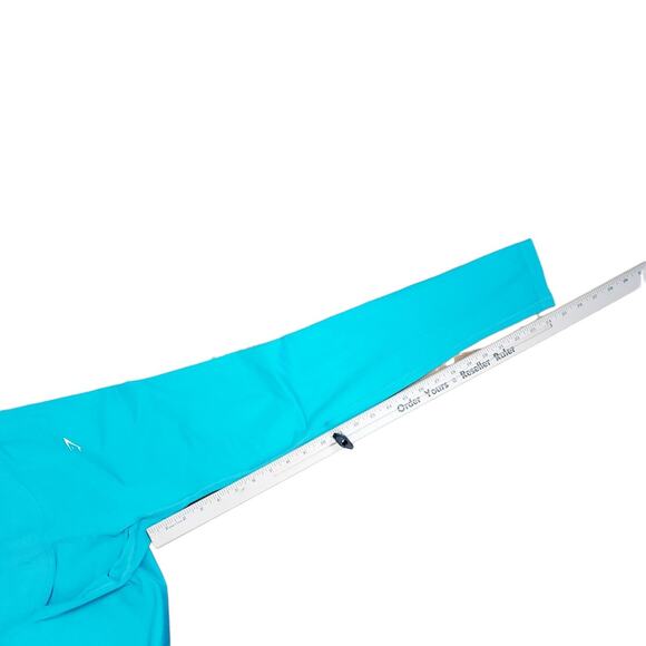 Gymshark Leggings Womens M Capri Blue Acid Wash Sweat Seamless Washed Gym - Picture 4 of 15